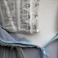 60's Silk Chiffon Dress  with Beaded Bodice - Image 7