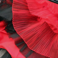 Betsey Johnson New York  Red & Black Tulle Strapless Cocktail Dress. - Image 4