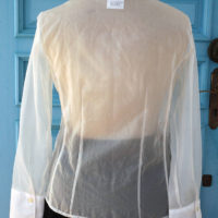 Vintage Style Gianfranco Ferré Jeans sheer ruffle Blouse - Image 4