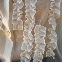 Vintage Style Gianfranco Ferré Jeans sheer ruffle Blouse - Image 3