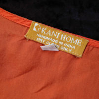 90's Orange Silk Embroidered Summer Tunic - Image 2