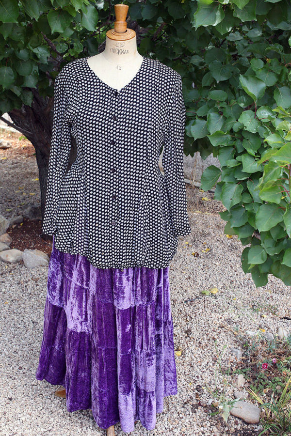 70's Fragile Button through Tunic top