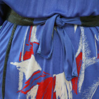 70's Chanes Paris Blue Dress - Image 2