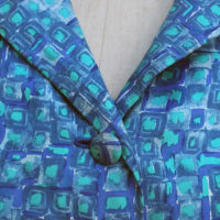 60's Jaeger Silk Blue/Green Two Piece - Image 2