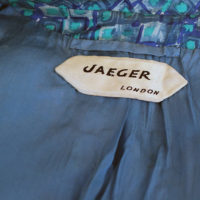 60's Jaeger Silk Blue/Green Two Piece - Image 8