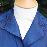 50's Blue Dress with Floral Embroidery - Image 7