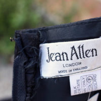 60's Jean Allen  Black Silk Cocktail Dress - Image 3