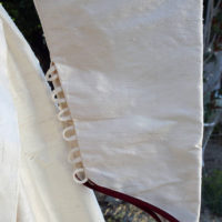 80's  Cream Silk Wedding Dress  with  Red Roses - Image 10