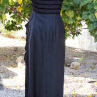60's Black Full Length Dress - Image 3