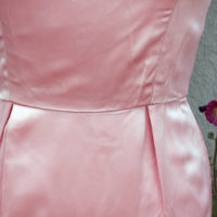 60's Jeanine Renée London Pink Satin Cocktail dress - Image 8