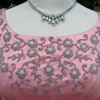 60's Jeanine Renée London Pink Satin Cocktail dress - Image 7