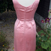 60's Jeanine Renée London Pink Satin Cocktail dress - Image 3