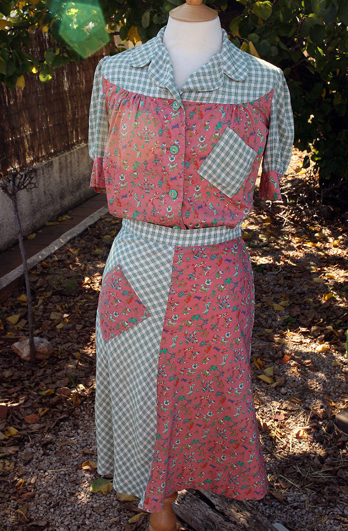 70's Wendy Dagworthy Cotton Two Piece - Vintage Xaló
