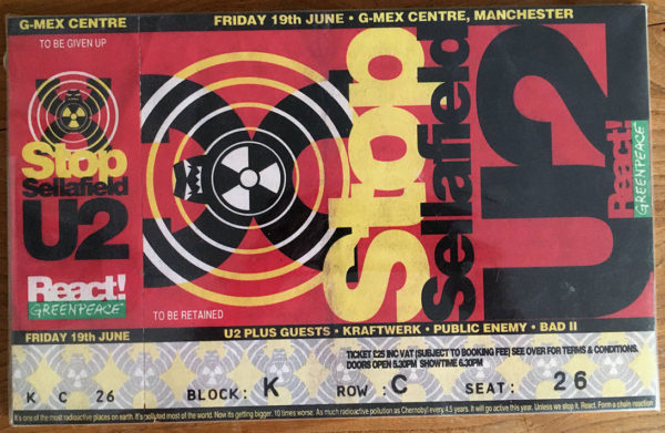 U2 G-Mex Centre, Manchester  COMPLETE Ticket